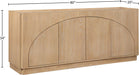 Meridian Furniture - Everson Natural Oak Veneer And Solid Wood Sideboard/Buffet - 77054Natural - GreatFurnitureDeal