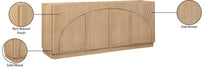 Meridian Furniture - Everson Natural Oak Veneer And Solid Wood Sideboard/Buffet - 77054Natural - GreatFurnitureDeal