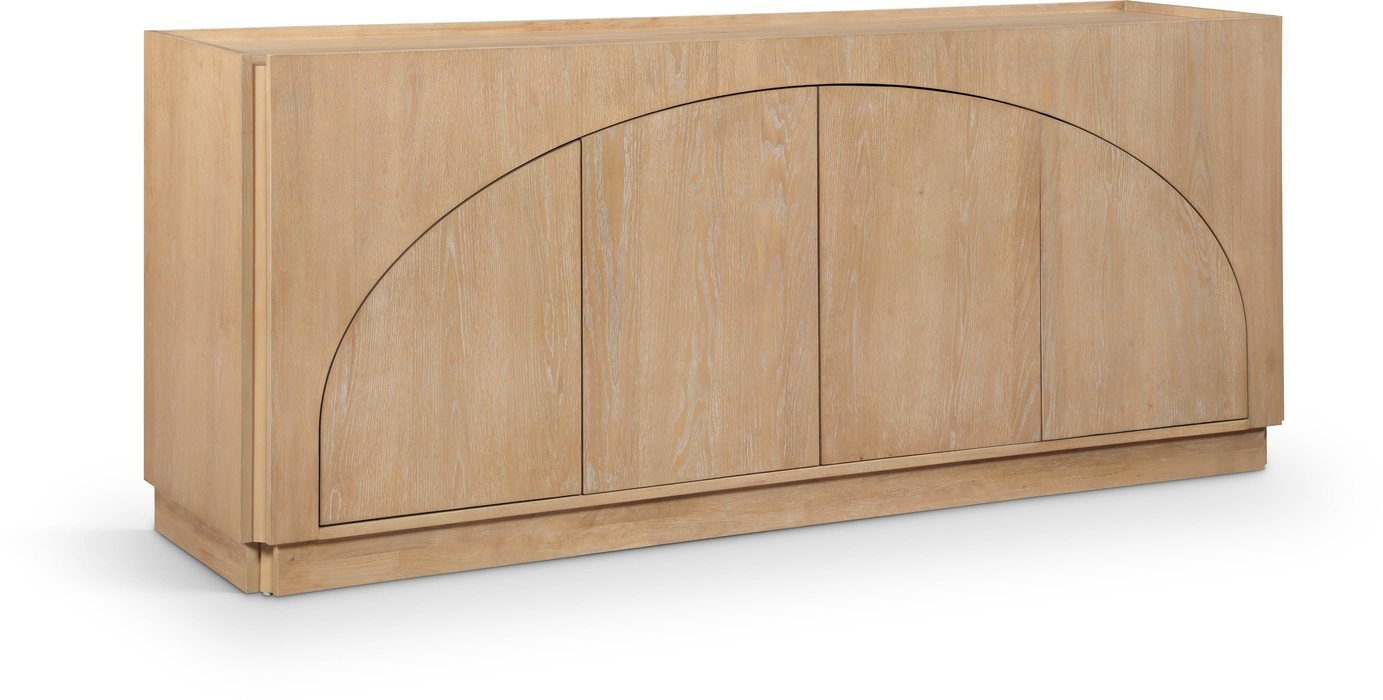 Meridian Furniture - Everson Natural Oak Veneer And Solid Wood Sideboard/Buffet - 77054Natural - GreatFurnitureDeal