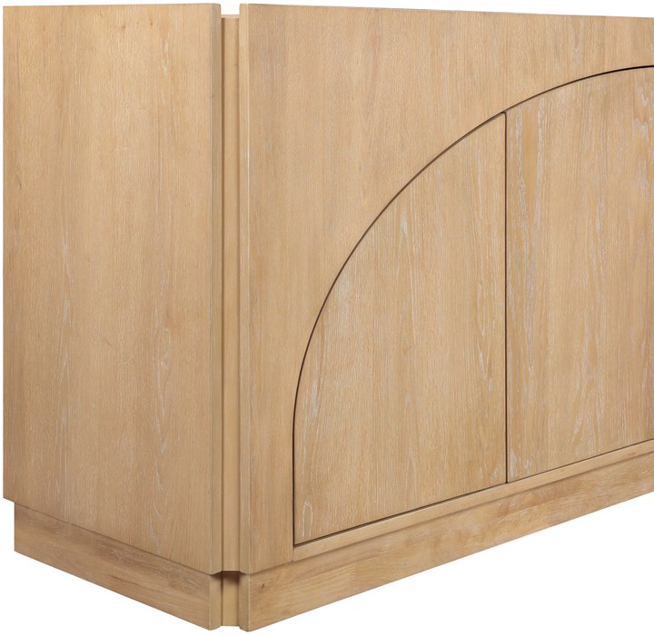 Meridian Furniture - Everson Natural Oak Veneer And Solid Wood Sideboard/Buffet - 77054Natural - GreatFurnitureDeal