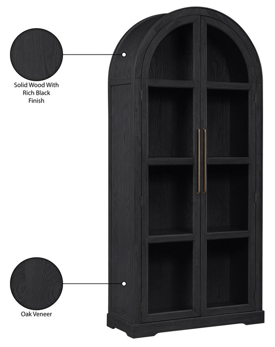 Meridian Furniture - Corva Black Solid Wood Storage Cabinet - 77055Black - GreatFurnitureDeal