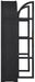 Meridian Furniture - Corva Black Solid Wood Storage Cabinet - 77055Black - GreatFurnitureDeal