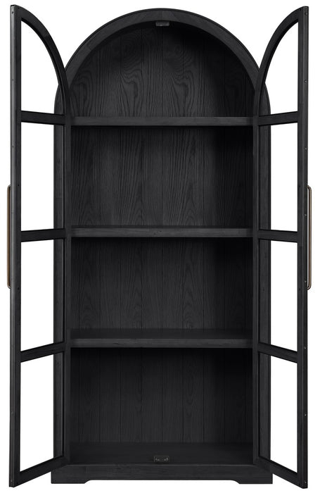 Meridian Furniture - Corva Black Solid Wood Storage Cabinet - 77055Black - GreatFurnitureDeal