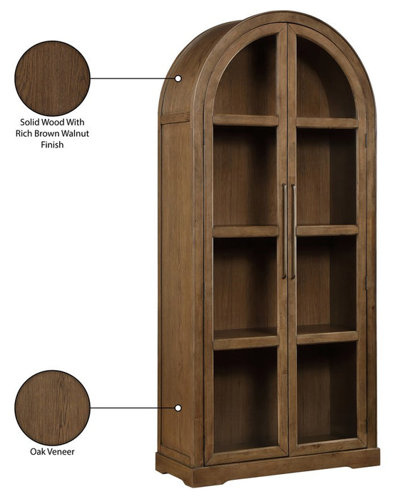 Meridian Furniture - Corva Brown Solid Wood Storage Cabinet - 77055Brown - GreatFurnitureDeal