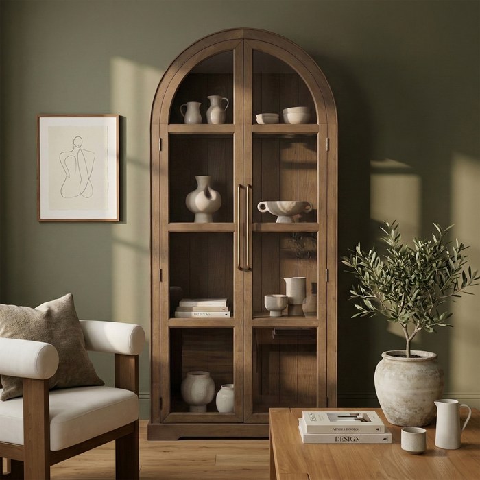 Meridian Furniture - Corva Brown Solid Wood Storage Cabinet - 77055Brown - GreatFurnitureDeal