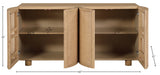 Meridian Furniture - Norin Natural Cane, Solid Wood And Oak Veneer Sideboard/Buffet - 77060Natural - GreatFurnitureDeal