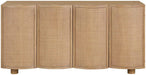 Meridian Furniture - Norin Natural Cane, Solid Wood And Oak Veneer Sideboard/Buffet - 77060Natural - GreatFurnitureDeal