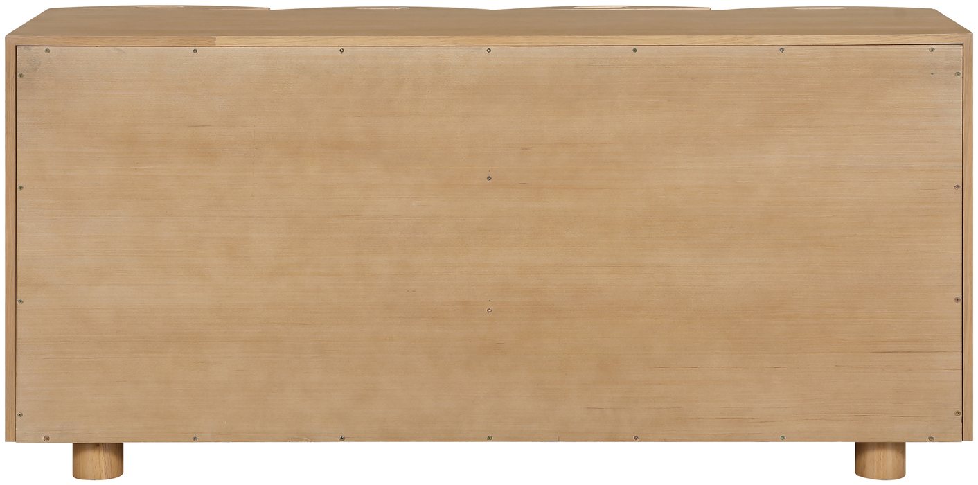 Meridian Furniture - Norin Natural Cane, Solid Wood And Oak Veneer Sideboard/Buffet - 77060Natural - GreatFurnitureDeal