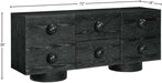 Meridian Furniture - Bubble Black Solid Wood And Oak Veneer Sideboard / Buffet - 77063Black - GreatFurnitureDeal