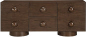 Meridian Furniture - Bubble Brown Solid Wood And Oak Veneer Sideboard / Buffet - 77063Brown - GreatFurnitureDeal