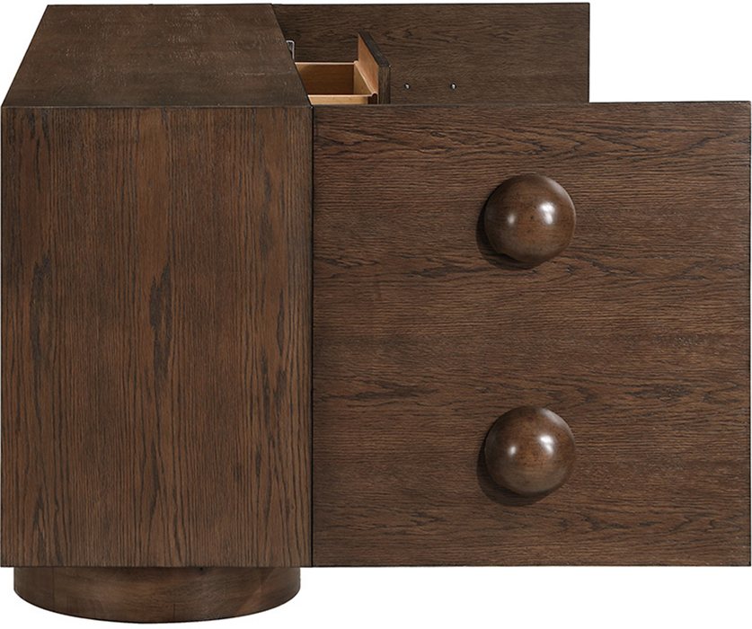 Meridian Furniture - Bubble Brown Solid Wood And Oak Veneer Sideboard / Buffet - 77063Brown - GreatFurnitureDeal