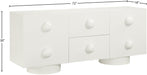 Meridian Furniture - Bubble Cream Solid Wood And Oak Veneer Sideboard / Buffet - 77063Cream - GreatFurnitureDeal