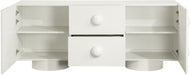 Meridian Furniture - Bubble Cream Solid Wood And Oak Veneer Sideboard / Buffet - 77063Cream - GreatFurnitureDeal