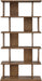 Meridian Furniture - Nexa Brown Solid Wood And Oak Veneer Bookcase - 77065Brown - GreatFurnitureDeal