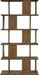 Meridian Furniture - Nexa Brown Solid Wood And Oak Veneer Bookcase - 77065Brown - GreatFurnitureDeal