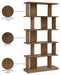 Meridian Furniture - Nexa Brown Solid Wood And Oak Veneer Bookcase - 77065Brown - GreatFurnitureDeal