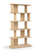 Meridian Furniture - Nexa Natural Solid Wood And Oak Veneer Bookcase - 77065Natural - GreatFurnitureDeal