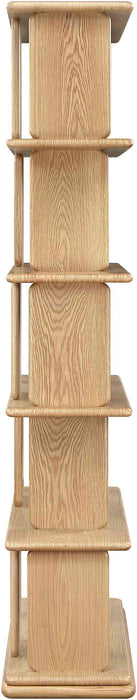 Meridian Furniture - Nexa Natural Solid Wood And Oak Veneer Bookcase - 77065Natural - GreatFurnitureDeal
