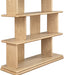 Meridian Furniture - Nexa Natural Solid Wood And Oak Veneer Bookcase - 77065Natural - GreatFurnitureDeal