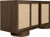 Meridian Furniture - Windsor Brown Solid Wood And Brown Cane Sideboard / Buffet - 77078Brown - GreatFurnitureDeal