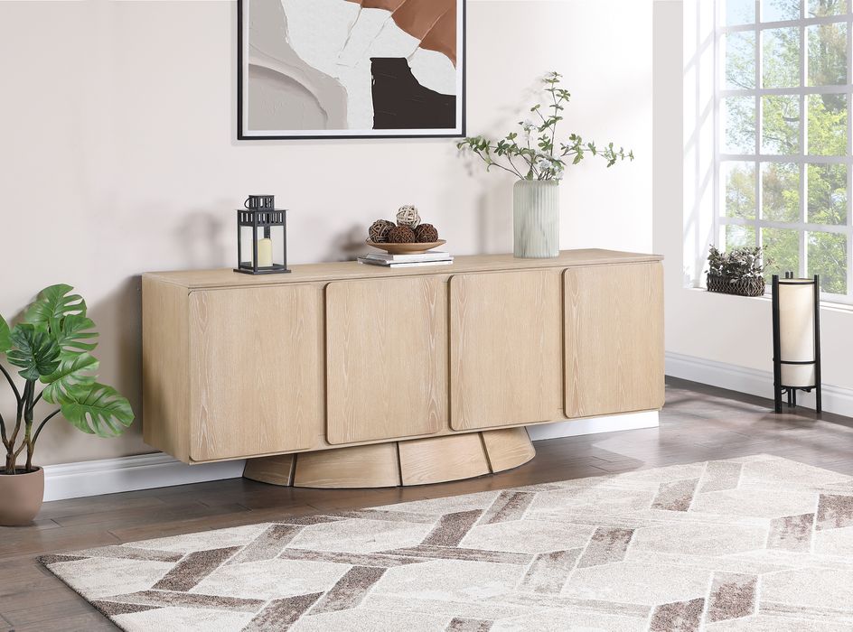Meridian Furniture - Bellona Natural Oak Veneer Sideboard / Buffet - 77091Natural - GreatFurnitureDeal