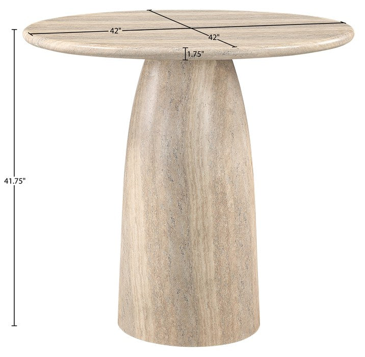 Meridian Furniture - Cosenza 42" Travertine Concrete Indoor/Outdoor Bar Table - 771Travertine-T42 - GreatFurnitureDeal