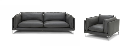 VIG Furniture - Divani Casa Harvest - Modern Grey Full Leather Sofa Set - VGKKKF2627-L2925-SET - GreatFurnitureDeal