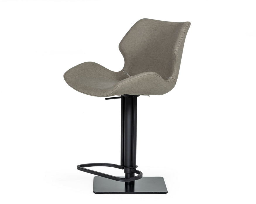 VIG Furniture - Modrest Jaffee Industrial Grey Eco-Leather Bar Stool - VGHR5404GB