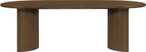 Meridian Furniture - Caldra 94" Brown Oak Veneer And Solid Wood Dining Table - 772Brown-T - GreatFurnitureDeal