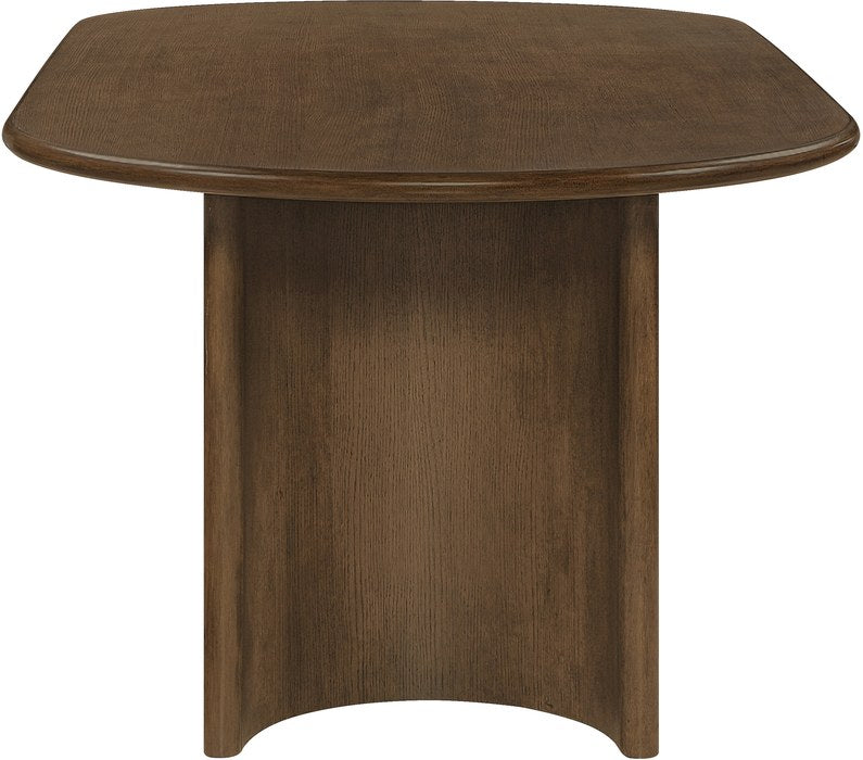 Meridian Furniture - Caldra 94" Brown Oak Veneer And Solid Wood Dining Table - 772Brown-T - GreatFurnitureDeal