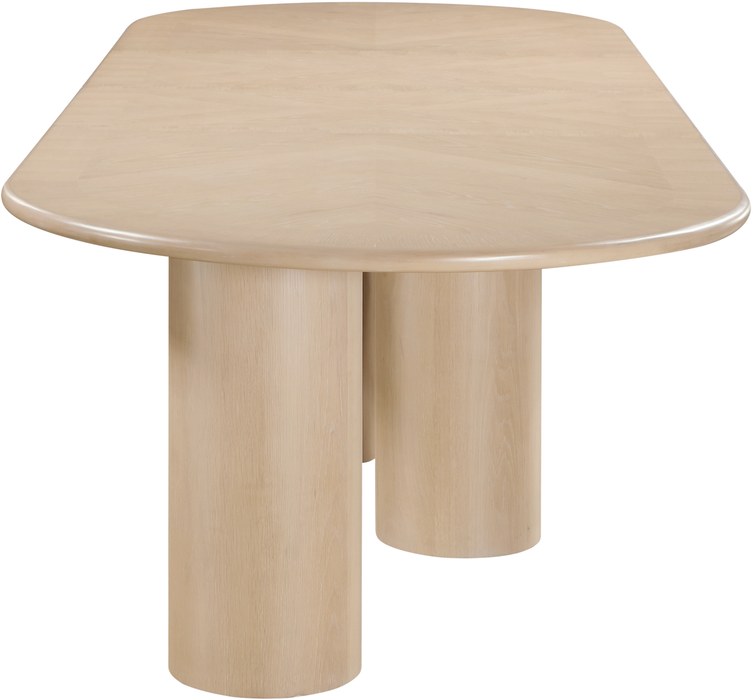 Meridian Furniture - Dolan 95.25" / 119.25" / 143.25" Oak Solid Wood And Oak Veneer Dining Table - 773Oak-T - GreatFurnitureDeal