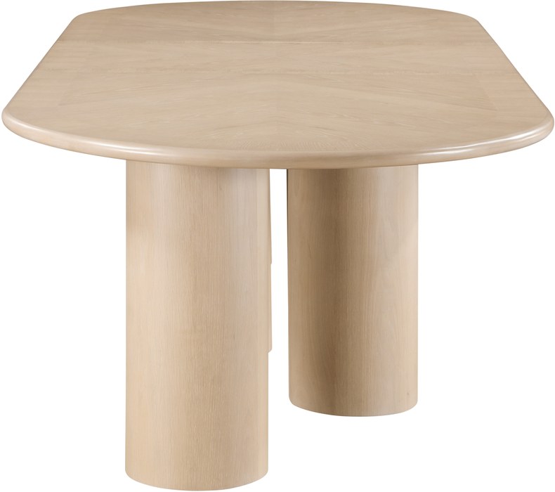 Meridian Furniture - Dolan 95.25" / 119.25" / 143.25" Oak Solid Wood And Oak Veneer Dining Table - 773Oak-T - GreatFurnitureDeal