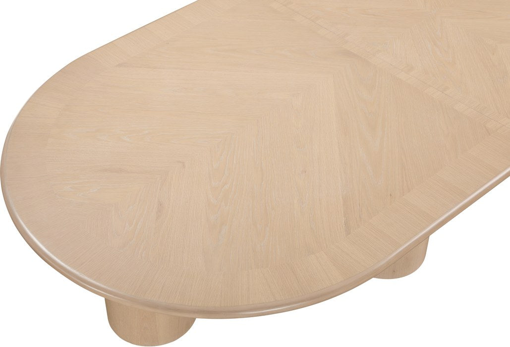 Meridian Furniture - Dolan 95.25" / 119.25" / 143.25" Oak Solid Wood And Oak Veneer Dining Table - 773Oak-T - GreatFurnitureDeal