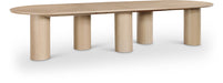 Meridian Furniture - Dolan 95.25" / 119.25" / 143.25" Oak Solid Wood And Oak Veneer Dining Table - 773Oak-T - GreatFurnitureDeal