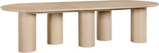 Meridian Furniture - Dolan 95.25" / 119.25" / 143.25" Oak Solid Wood And Oak Veneer Dining Table - 773Oak-T - GreatFurnitureDeal
