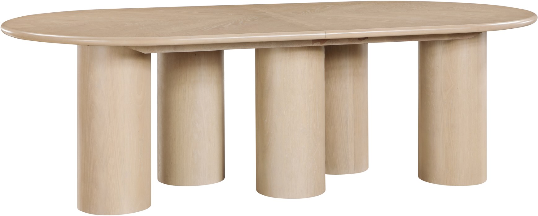 Meridian Furniture - Dolan 95.25" / 119.25" / 143.25" Oak Solid Wood And Oak Veneer Dining Table - 773Oak-T - GreatFurnitureDeal