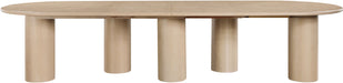 Meridian Furniture - Dolan 95.25" / 119.25" / 143.25" Oak Solid Wood And Oak Veneer Dining Table - 773Oak-T - GreatFurnitureDeal