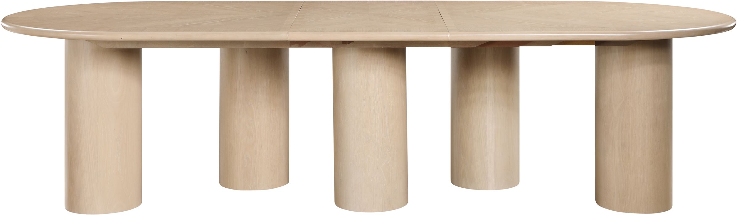 Meridian Furniture - Dolan 95.25" / 119.25" / 143.25" Oak Solid Wood And Oak Veneer Dining Table - 773Oak-T - GreatFurnitureDeal