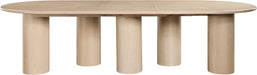 Meridian Furniture - Dolan 95.25" / 119.25" / 143.25" Oak Solid Wood And Oak Veneer Dining Table - 773Oak-T - GreatFurnitureDeal