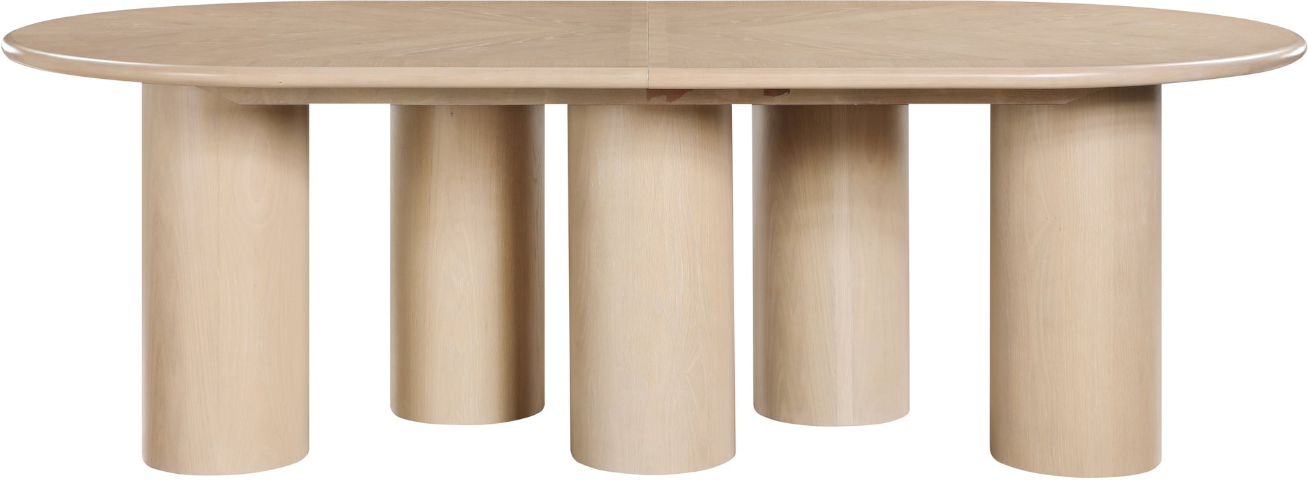 Meridian Furniture - Dolan 95.25" / 119.25" / 143.25" Oak Solid Wood And Oak Veneer Dining Table - 773Oak-T - GreatFurnitureDeal