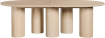 Meridian Furniture - Dolan 95.25" / 119.25" / 143.25" Oak Solid Wood And Oak Veneer Dining Table - 773Oak-T - GreatFurnitureDeal
