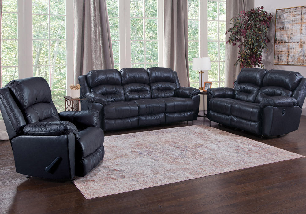 Franklin Furniture - Bellamy 3 Piece Reclining Living Room Set in Antigua Notte - 77342-323-4773-NOTTE