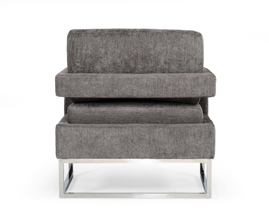 VIG Furniture - Modrest Edna Modern Dark Grey Fabric Accent Chair - VGRHRHS-AC-201-GRY