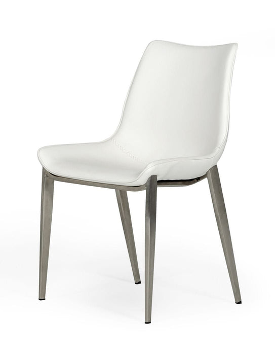 VIG Furniture - Modrest Frasier Modern White Eco-Leather Dining Chair (Set of 2) - VGHR3505-WHT - GreatFurnitureDeal