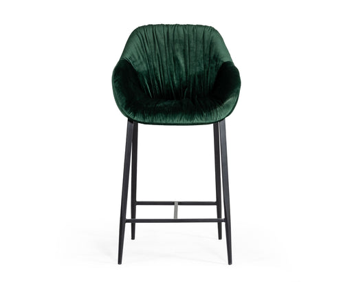 VIG Furniture - Modrest Katrina Modern Green Fabric Bar Stool - VGEUMC-9389CH-BS - GreatFurnitureDeal