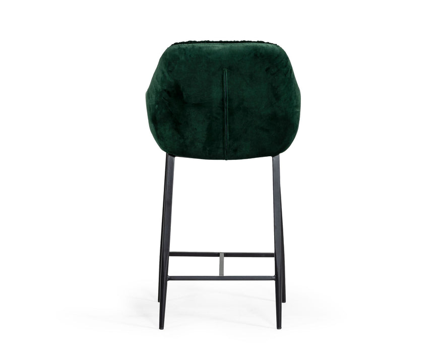 VIG Furniture - Modrest Katrina Modern Green Fabric Bar Stool - VGEUMC-9389CH-BS