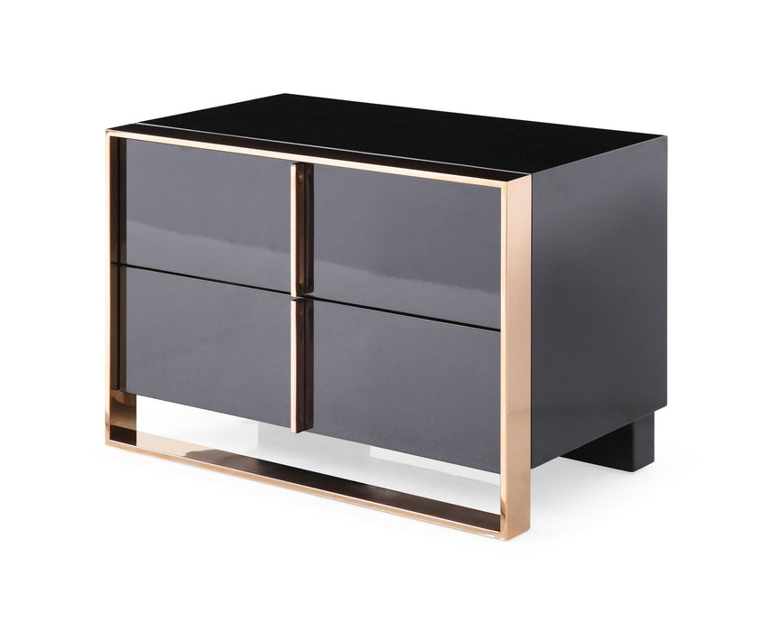 VIG Furniture - Nova Domus Cartier Modern Black & Rosegold Bedroom Set - VGVC-A002-N - GreatFurnitureDeal