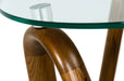 VIG Furniture - Modrest Lassen Modern Glass & Walnut End Table - VGCSLT-20048-WAL-ET - GreatFurnitureDeal