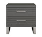 VIG Furniture - Modrest Splendor Grey High Gloss Slatted Nightstand - VGVCN20256-GRY-NS - GreatFurnitureDeal