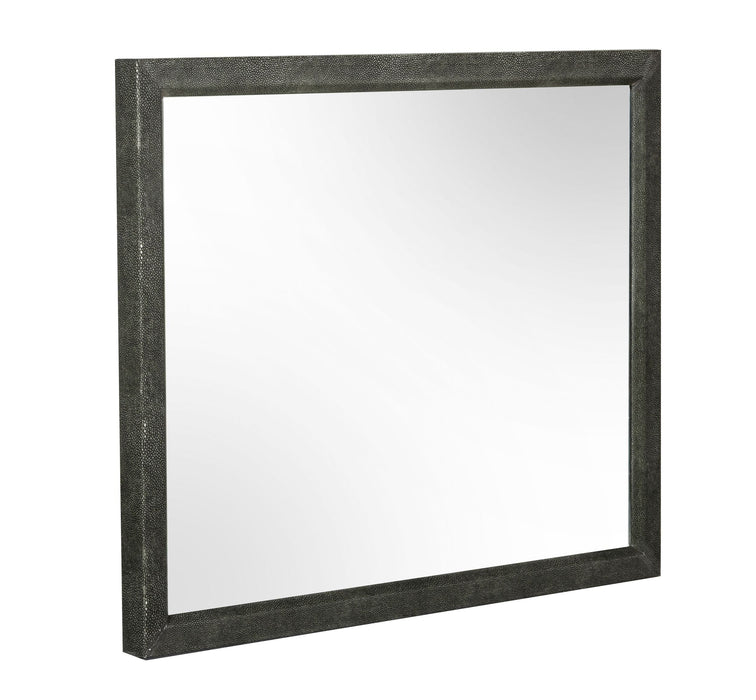 VIG Furniture - Modrest Howard Modern Shagreen Grey Leatherette Mirror - VGGMMI-1528-MIR - GreatFurnitureDeal